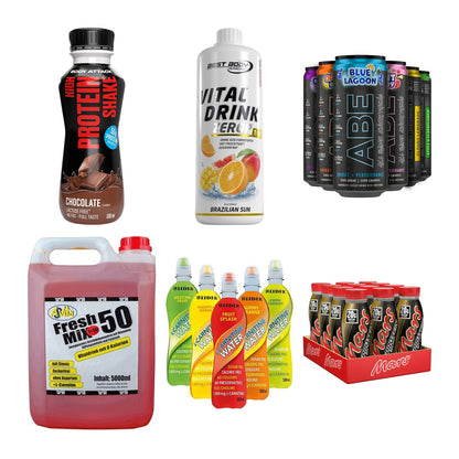 Drinks-Probierset: Body Attack High + Best Body Vital + 4 weitere – alle enthaltenen Artikel