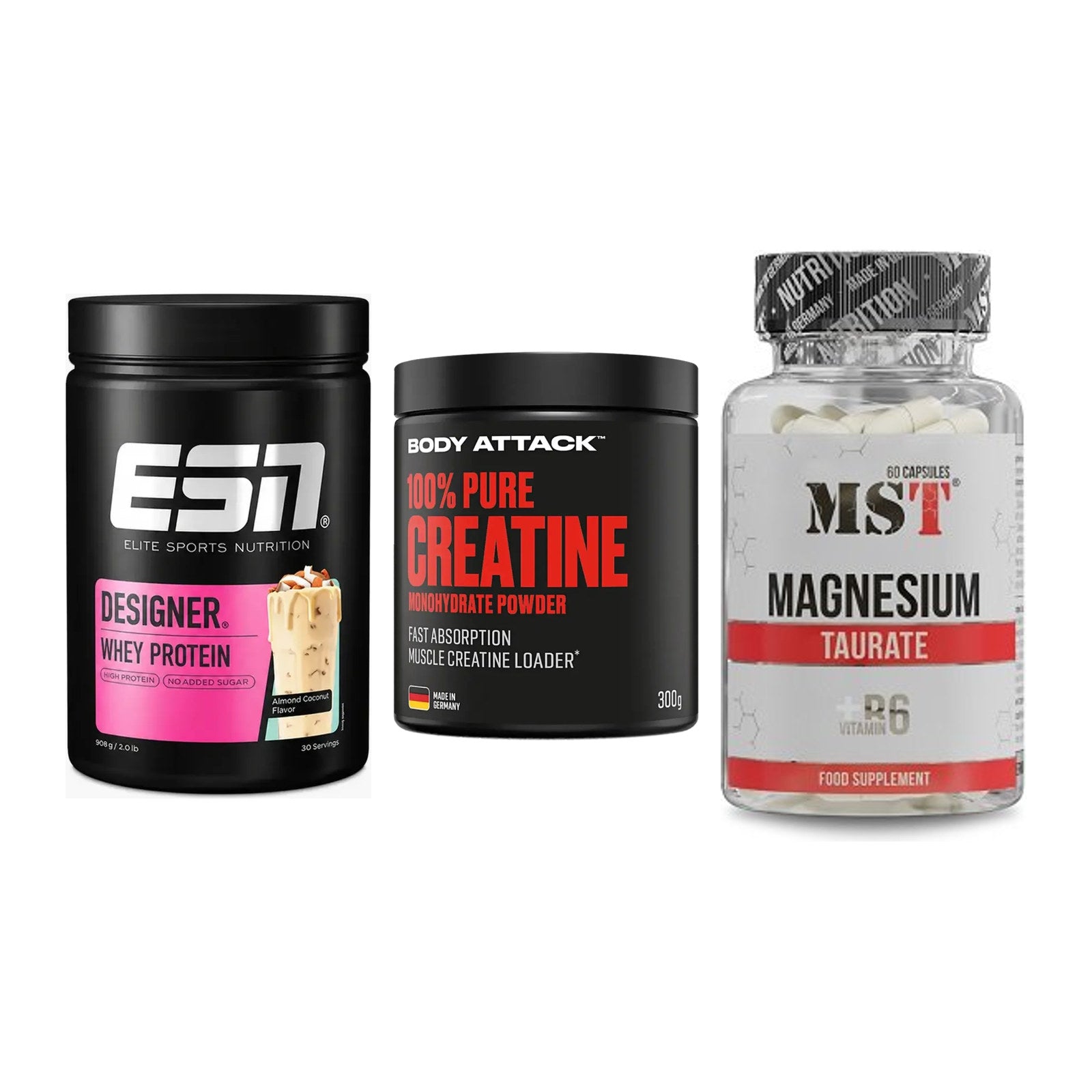 Einsteiger-Set: ESN Designer + Body Attack 100% + MST Magnesium – alle enthaltenen Artikel