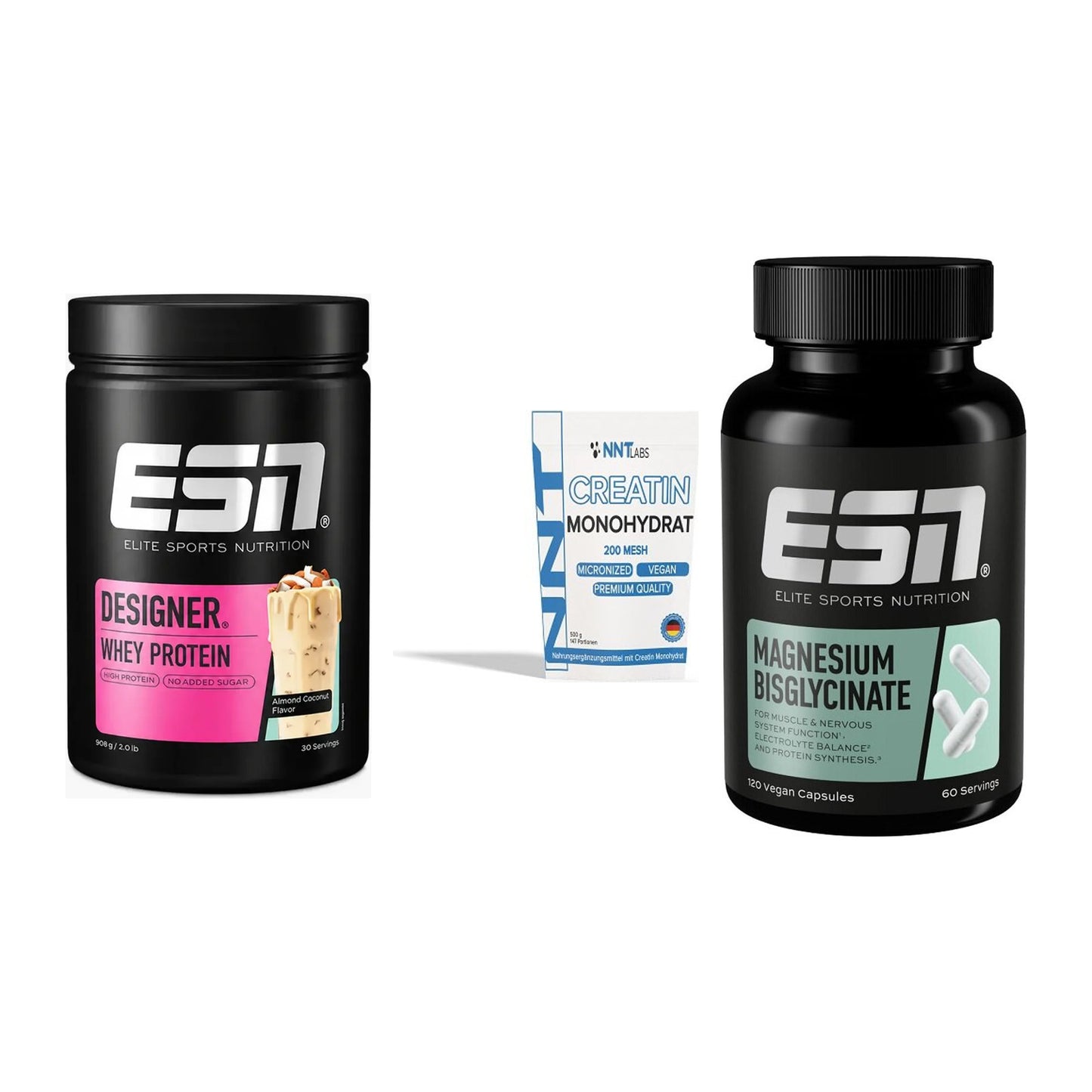Einsteiger-Set: ESN Designer + NNT Creatin + ESN Magnesium – alle enthaltenen Artikel