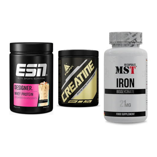 Einsteiger-Set: ESN Designer + Peak Creatin + MST Iron Bisglyc – alle enthaltenen Artikel