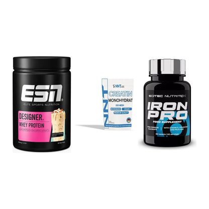 Einsteiger-Set: ESN Designer + NNT Creatin + Scitec Iron Pro – alle enthaltenen Artikel