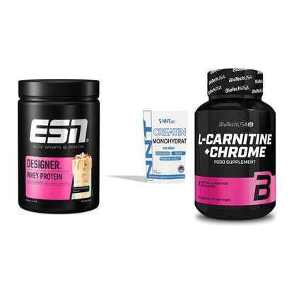 Einsteiger-Set: ESN Designer + NNT Creatin + BioTech L-Carnit – alle enthaltenen Artikel