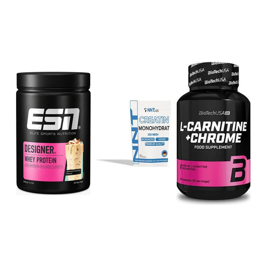 Einsteiger-Set: ESN Designer + NNT Creatin + BioTech L-Carnit – alle enthaltenen Artikel
