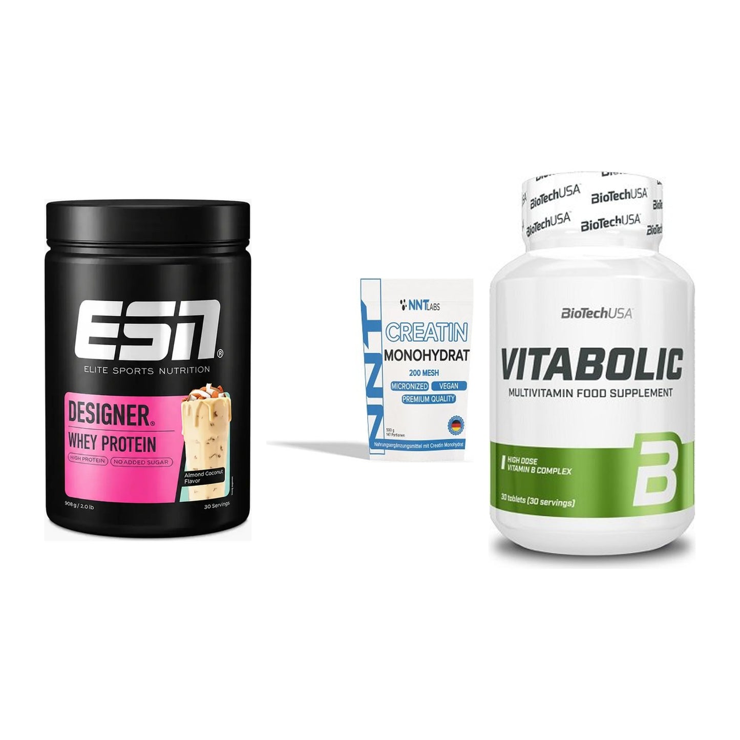 Einsteiger-Set: ESN Designer + NNT Creatin + BioTech Vitaboli – alle enthaltenen Artikel