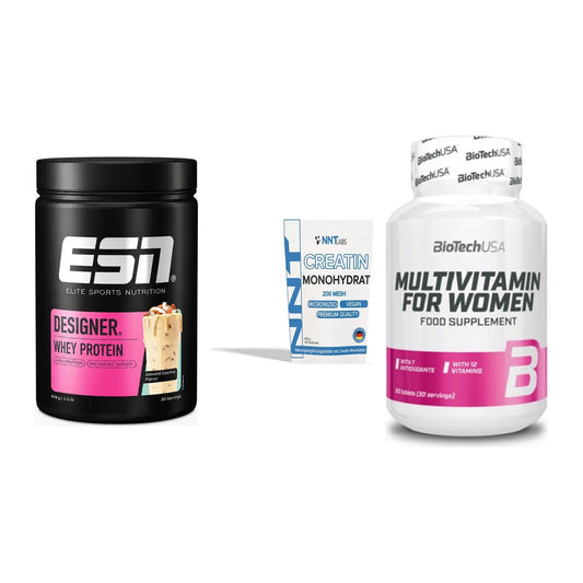 Einsteiger-Set: ESN Designer + NNT Creatin + BioTech Multivit – alle enthaltenen Artikel
