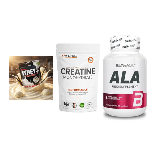 Einsteiger-Set: Sinob Honest + ProFuel Creatine + BioTech ALA – alle enthaltenen Artikel