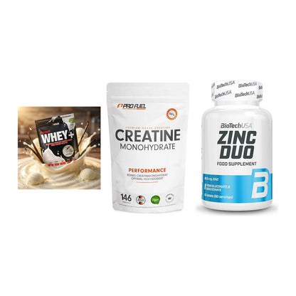 Einsteiger-Set: Sinob Honest + ProFuel Creatine + BioTech Zinc Duo – alle enthaltenen Artikel