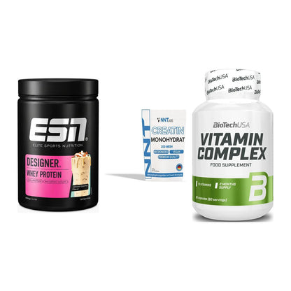 Einsteiger-Set: ESN Designer + NNT Creatin + BioTech Vitamin – alle enthaltenen Artikel