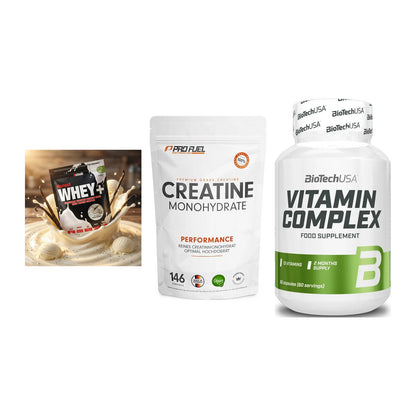 Einsteiger-Set: Sinob Honest + ProFuel Creatine + BioTech Vitamin – alle enthaltenen Artikel
