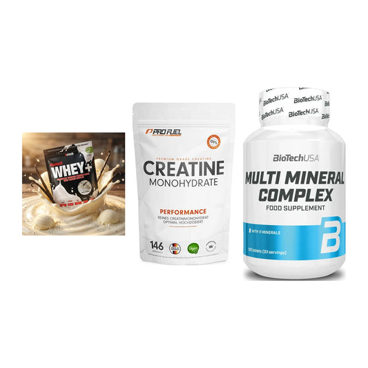 Einsteiger-Set: Sinob Honest + ProFuel Creatine + BioTech Multi – alle enthaltenen Artikel