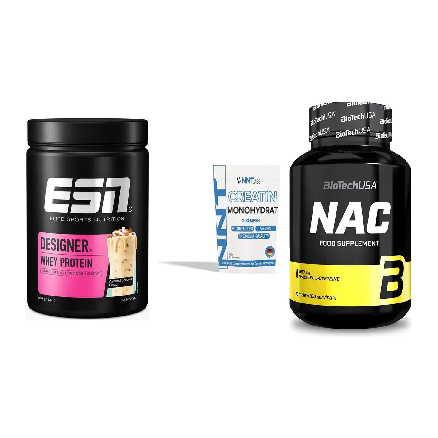 Einsteiger-Set: ESN Designer + NNT Creatin + BioTech NAC – alle enthaltenen Artikel