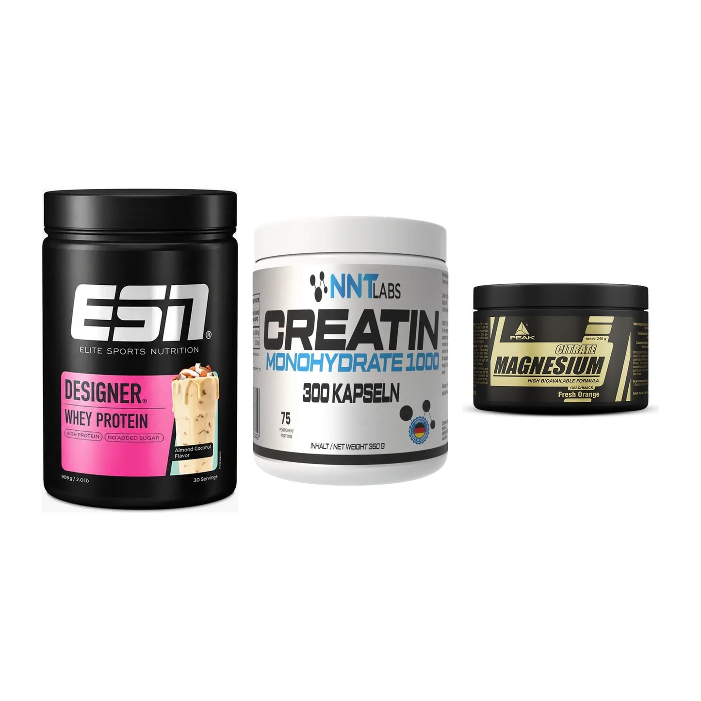 Einsteiger-Set: ESN Designer + NNT Creatin 1000 + Peak Magnesium – alle enthaltenen Artikel