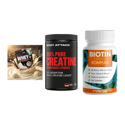 Einsteiger-Set: Sinob Honest + Body Attack 100% + ProFuel BIOTIN – alle enthaltenen Artikel