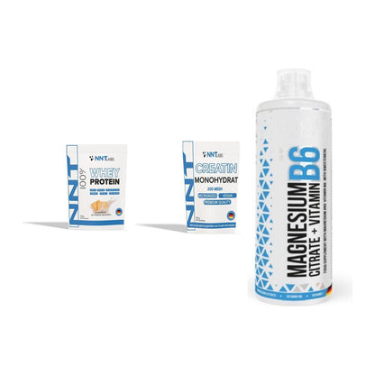 Einsteiger-Set: NNT Whey + NNT Creatin Monohydrat + MST Magnesium B6 – alle enthaltenen Artikel