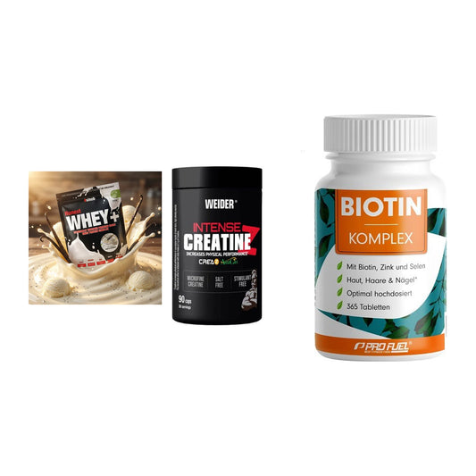 Einsteiger-Set: Sinob Honest + Weider Intense + ProFuel BIOTIN – alle enthaltenen Artikel