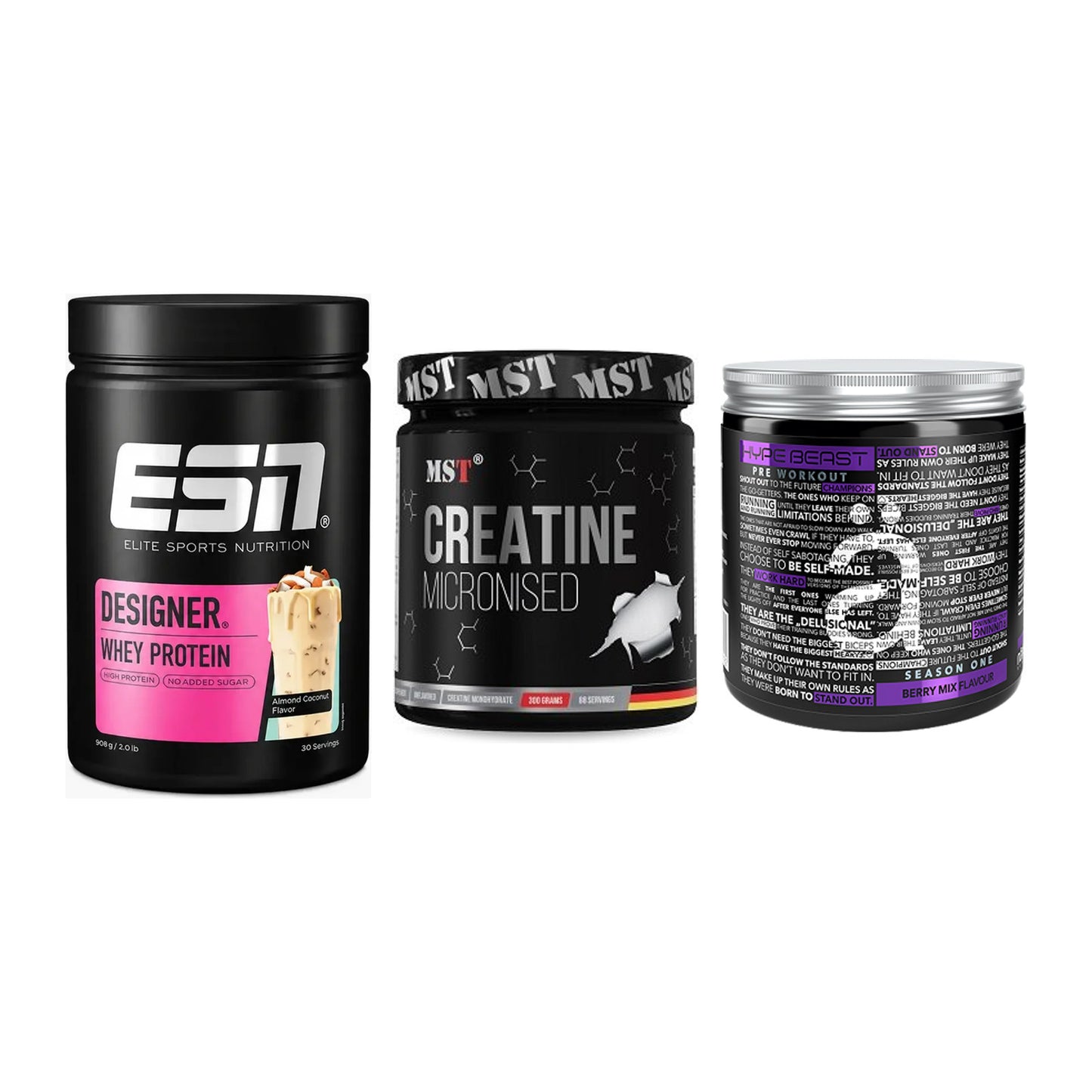 Einsteiger-Set: ESN Designer + MST Creatin + Nanosupps Hype – alle enthaltenen Artikel