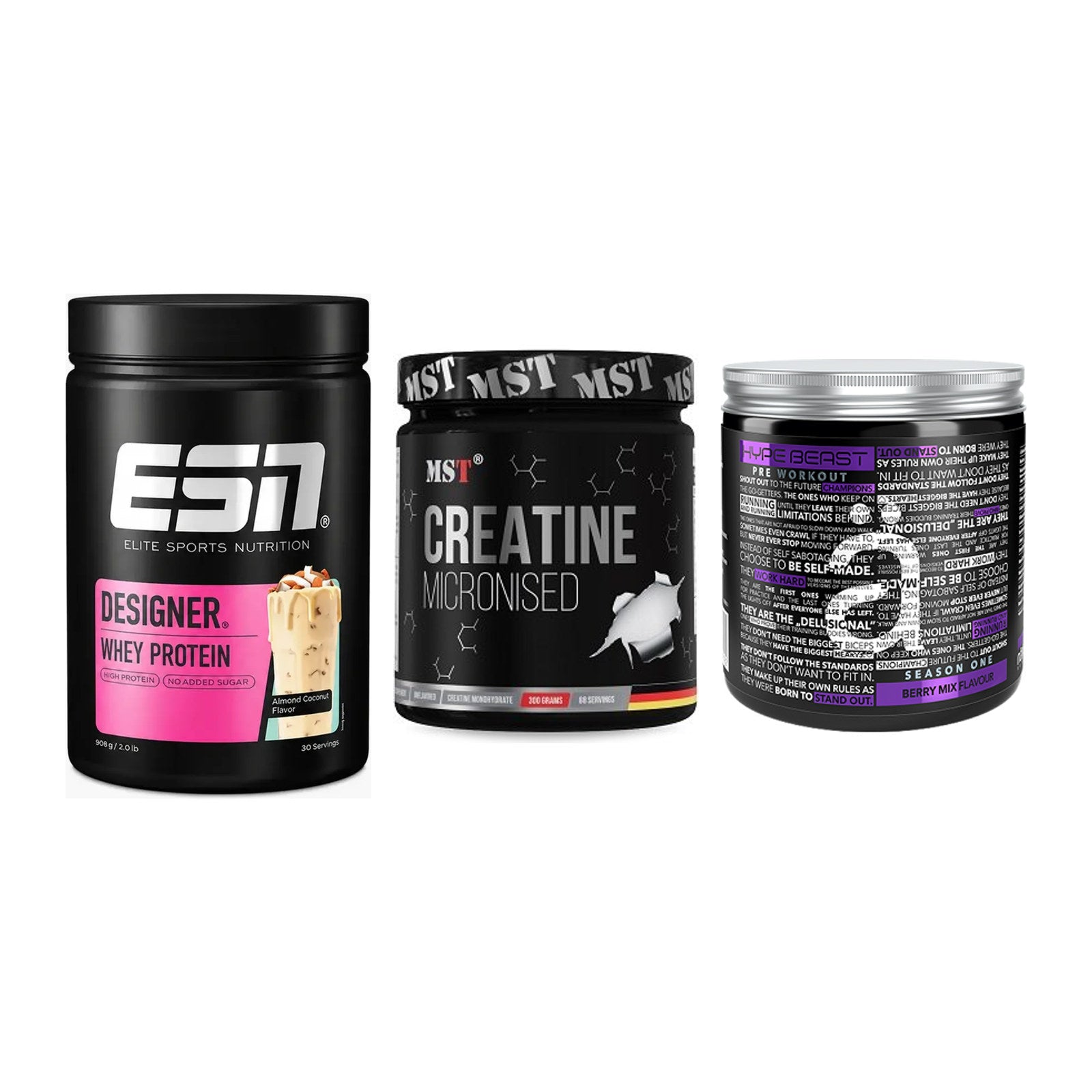 Einsteiger-Set: ESN Designer + MST Creatin + Nanosupps Hype – alle enthaltenen Artikel