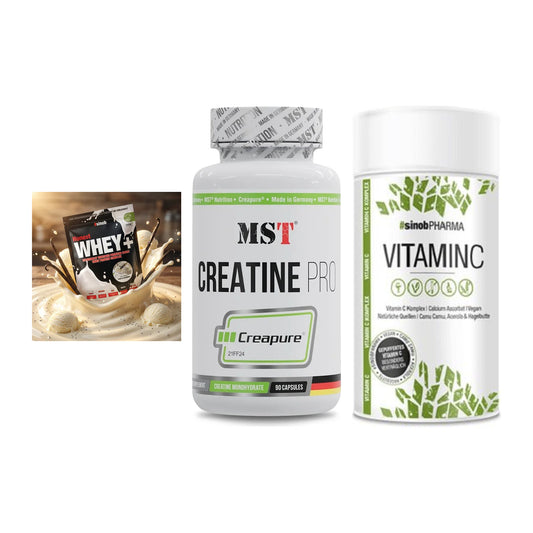 Einsteiger-Set: Sinob Honest + MST Creatine Pro + Sinob Vitamin C – alle enthaltenen Artikel