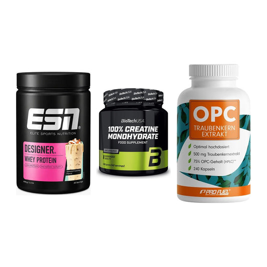 Einsteiger-Set: ESN Designer + BioTech Creatine + ProFuel OPC – alle enthaltenen Artikel