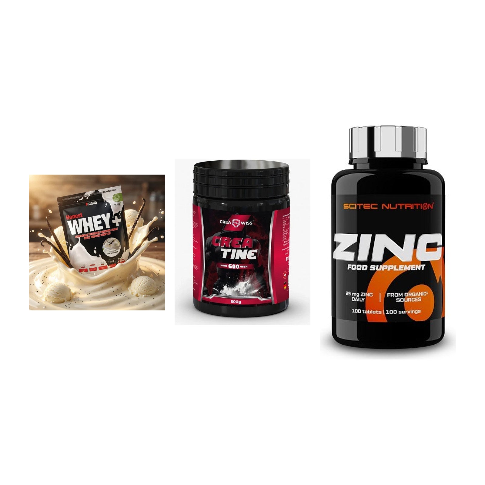 Einsteiger-Set: Sinob Honest + CREASWISS + Scitec Zinc – alle enthaltenen Artikel
