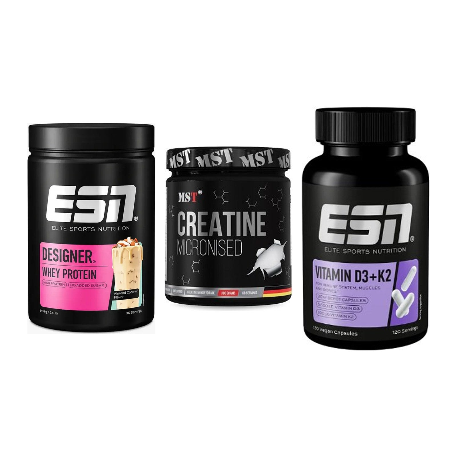 Einsteiger-Set: ESN Designer + MST Creatin + ESN Vitamin D3 – alle enthaltenen Artikel