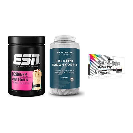 Einsteiger-Set: ESN Designer + MyProtein + Olimp Vita-Min – alle enthaltenen Artikel