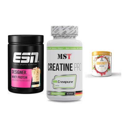 Einsteiger-Set: ESN Designer + MST Creatine Pro + FA Nutrition – alle enthaltenen Artikel