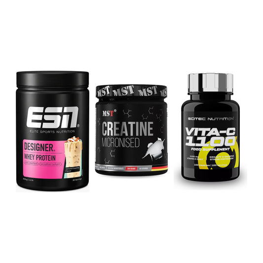 Einsteiger-Set: ESN Designer + MST Creatin + Scitec Vitamin C – alle enthaltenen Artikel