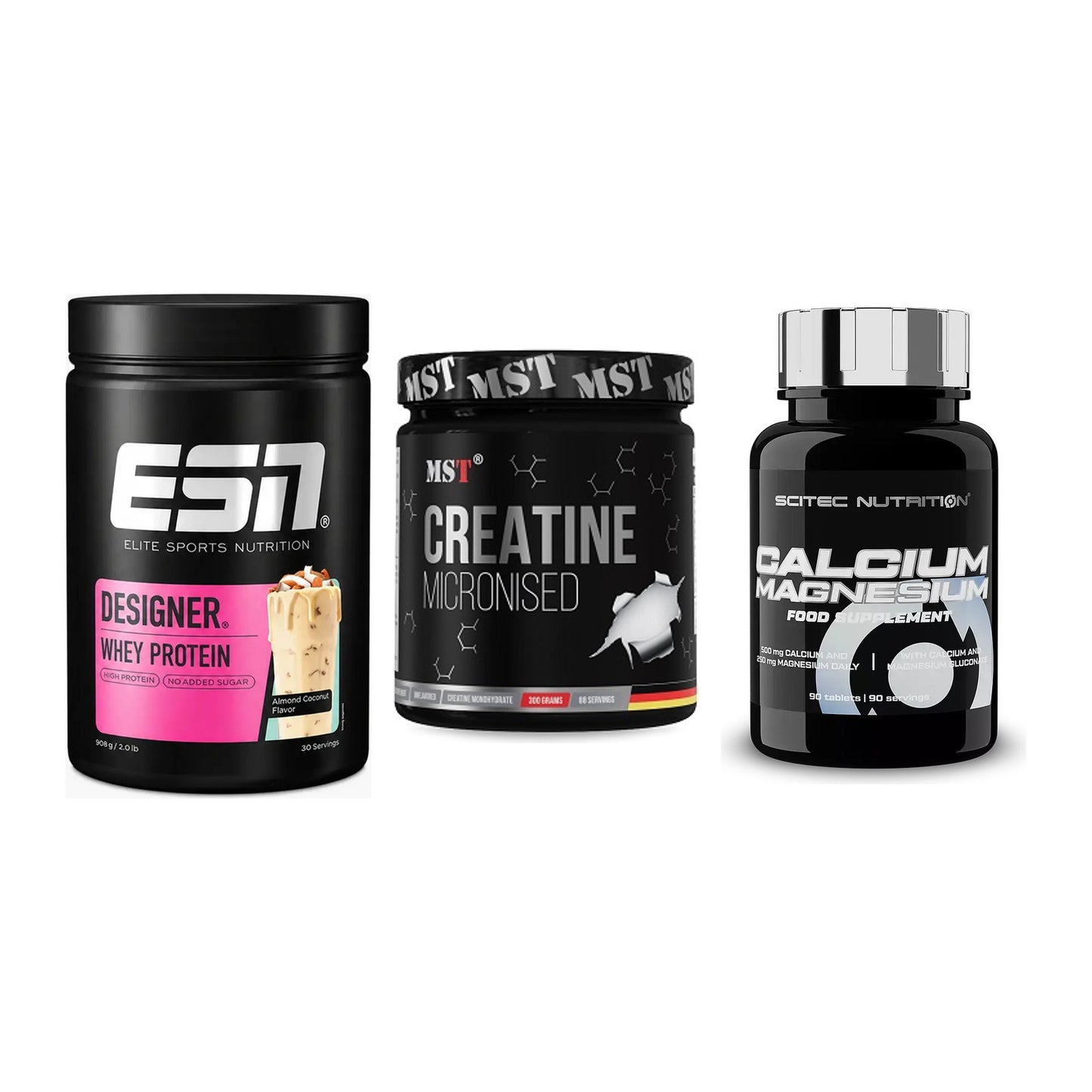 Einsteiger-Set: ESN Designer + MST Creatin + Scitec Calcium – alle enthaltenen Artikel
