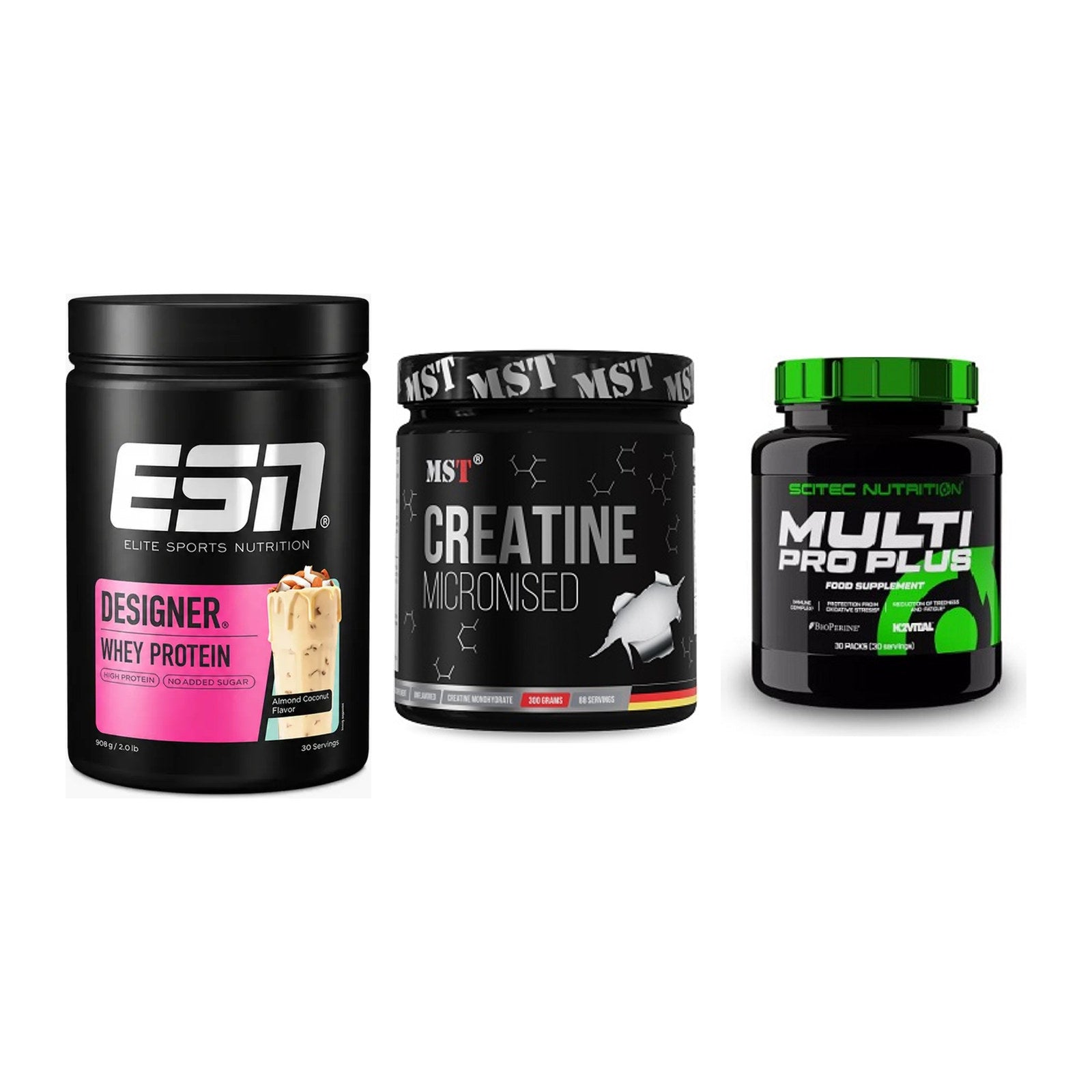 Einsteiger-Set: ESN Designer + MST Creatin + Scitec Multi Pro – alle enthaltenen Artikel