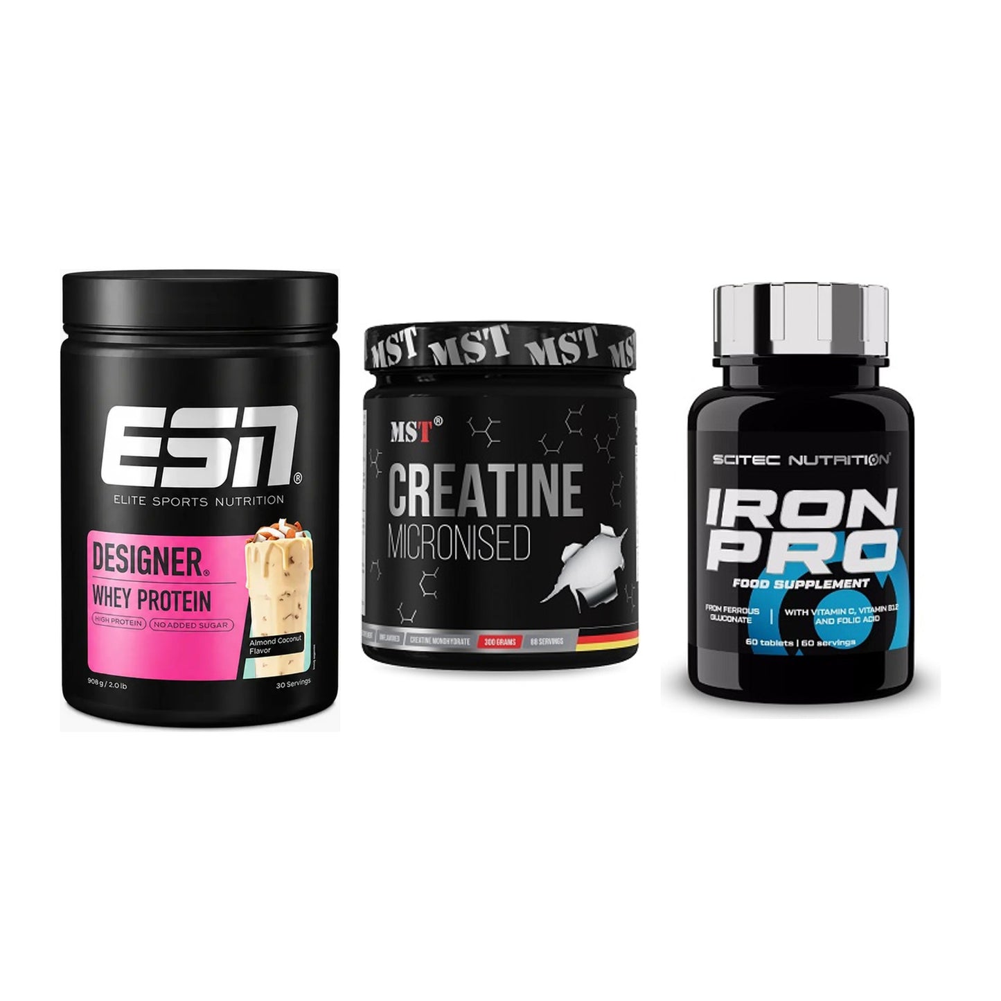 Einsteiger-Set: ESN Designer + MST Creatin + Scitec Iron Pro – alle enthaltenen Artikel