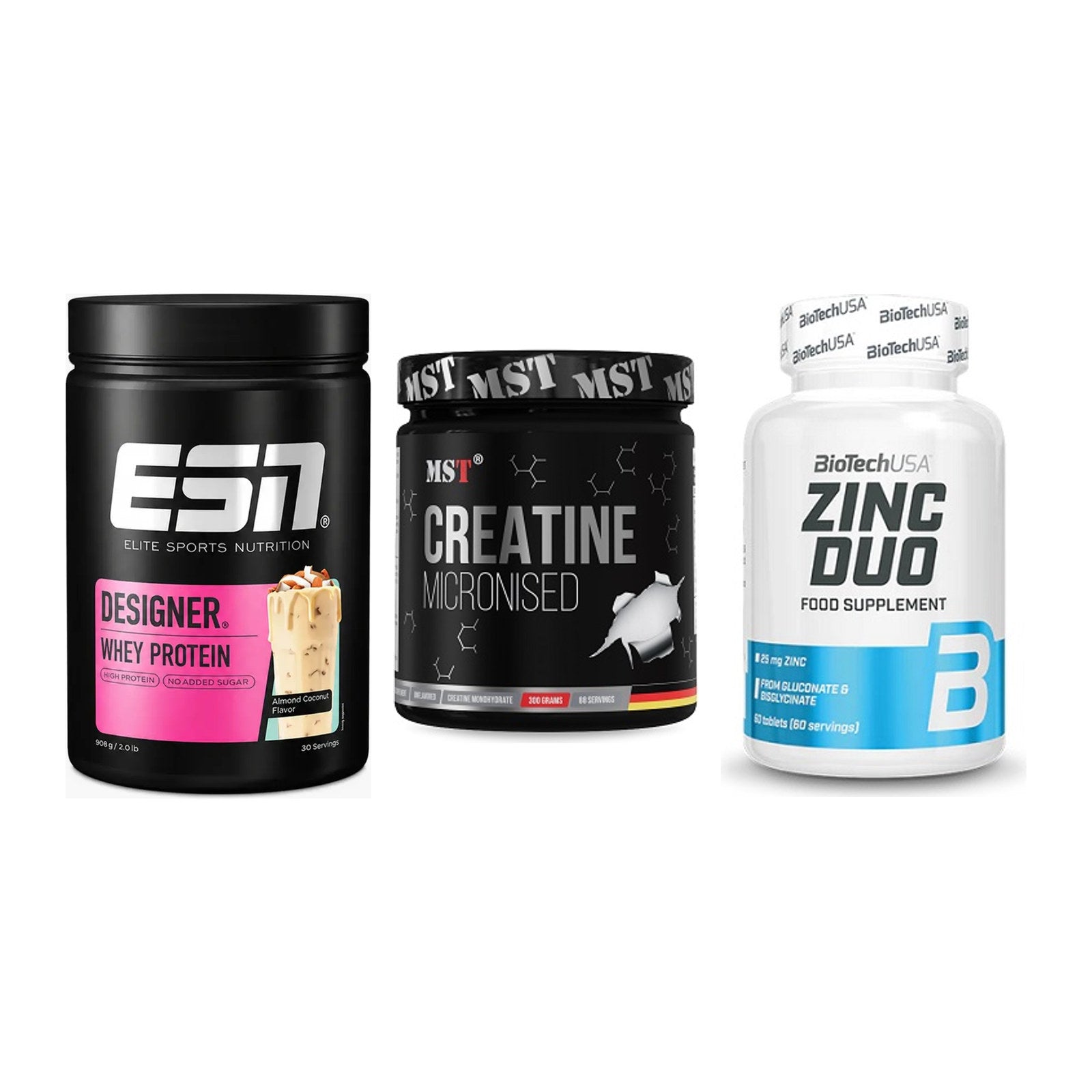 Einsteiger-Set: ESN Designer + MST Creatin + BioTech Zinc Duo – alle enthaltenen Artikel
