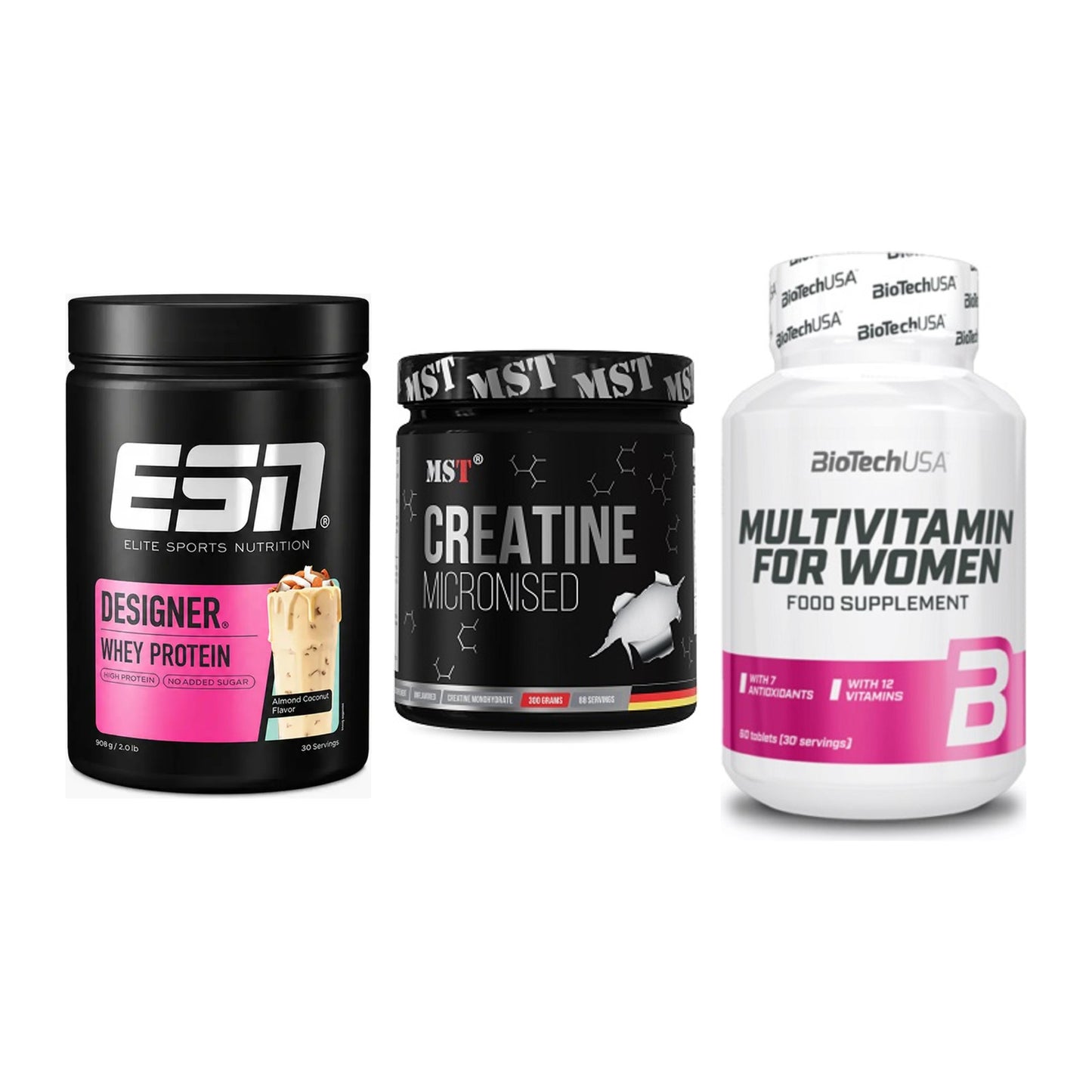 Einsteiger-Set: ESN Designer + MST Creatin + BioTech Multivit – alle enthaltenen Artikel