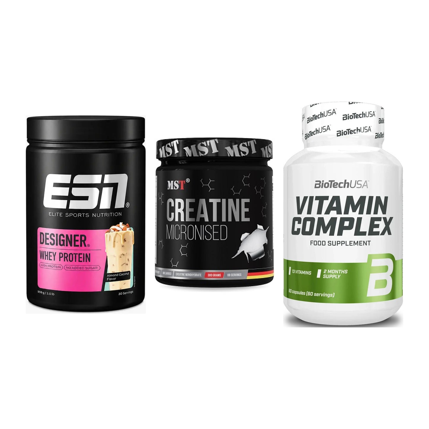 Einsteiger-Set: ESN Designer + MST Creatin + BioTech Vitamin – alle enthaltenen Artikel