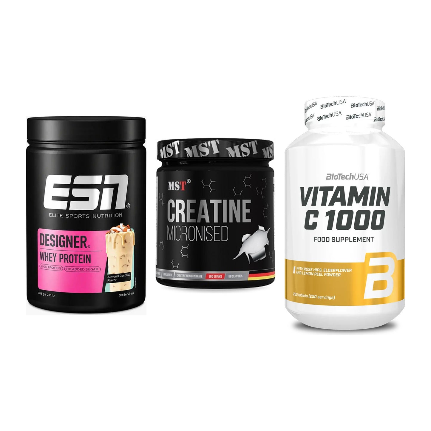 Einsteiger-Set: ESN Designer + MST Creatin + BioTech Vitamin – alle enthaltenen Artikel