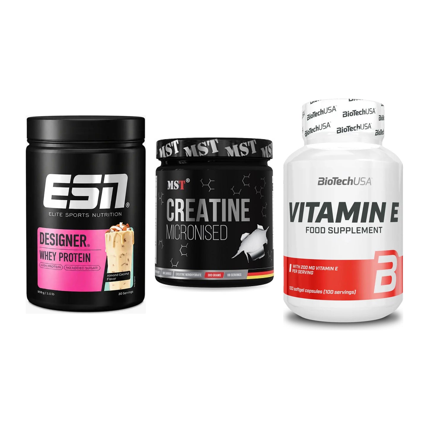 Einsteiger-Set: ESN Designer + MST Creatin + BioTech Vitamin – alle enthaltenen Artikel