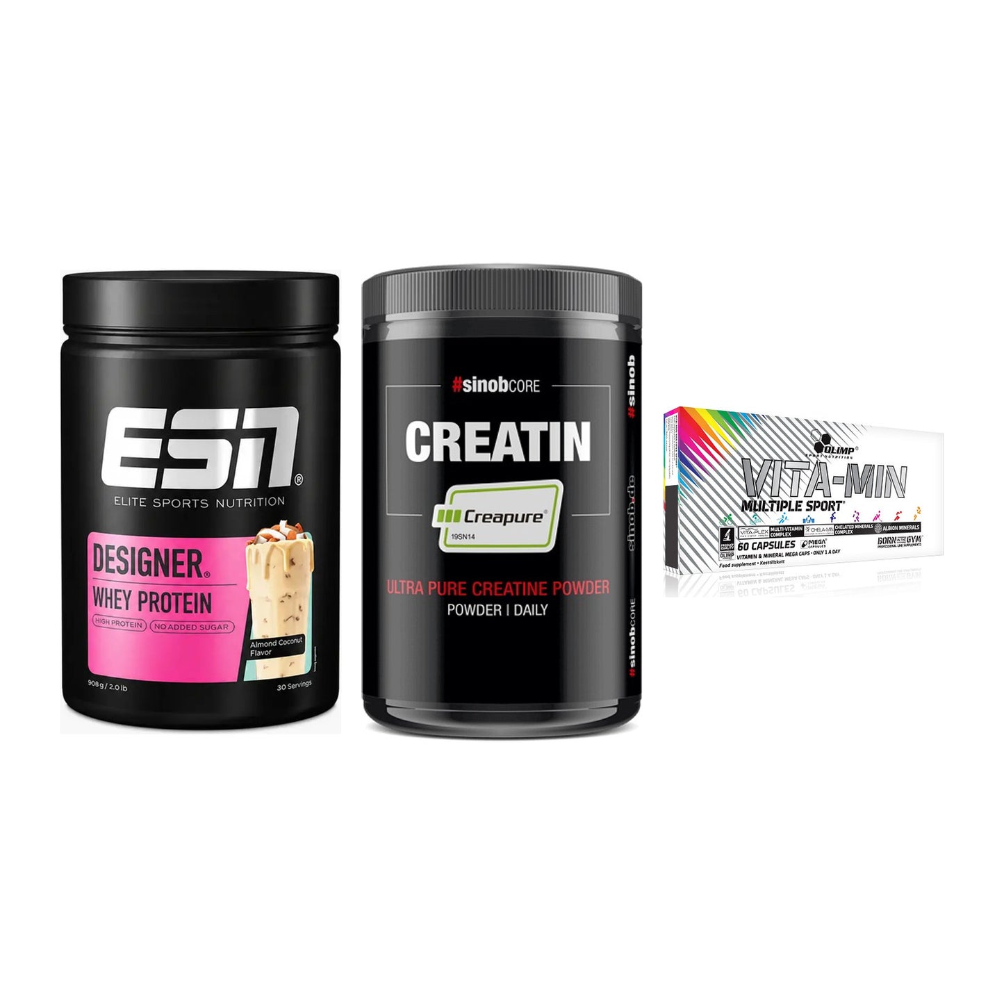 Einsteiger-Set: ESN Designer + Sinob Creatin + Olimp Vita-Min – alle enthaltenen Artikel