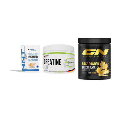 Einsteiger-Set: NNT Whey + MST Creatin Pro CREAPURE + GN Base Powder – alle enthaltenen Artikel