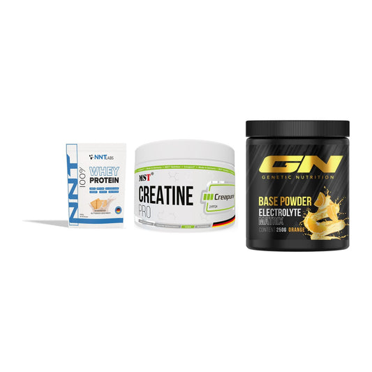 Einsteiger-Set: NNT Whey + MST Creatin Pro CREAPURE + GN Base Powder – alle enthaltenen Artikel