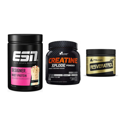 Einsteiger-Set: ESN Designer + Olimp Creatine + Peak Resveratrol – alle enthaltenen Artikel