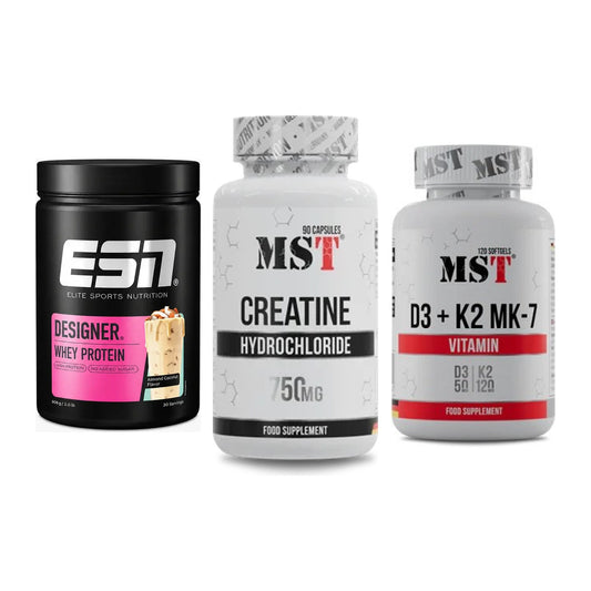 Einsteiger-Set: ESN Designer + MST Creatin HCL + MST Vitamin D3 – alle enthaltenen Artikel