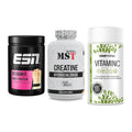 Einsteiger-Set: ESN Designer Whey + MST Creatine HCL + Sinob Vitamin C – alle enthaltenen Artikel