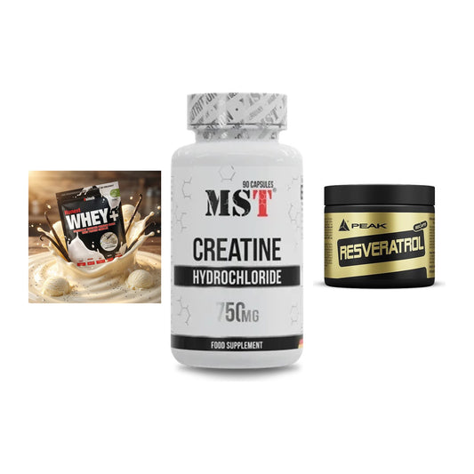 Einsteiger-Set: Sinob Honest + MST Creatin HCL + Peak Resveratrol – alle enthaltenen Artikel