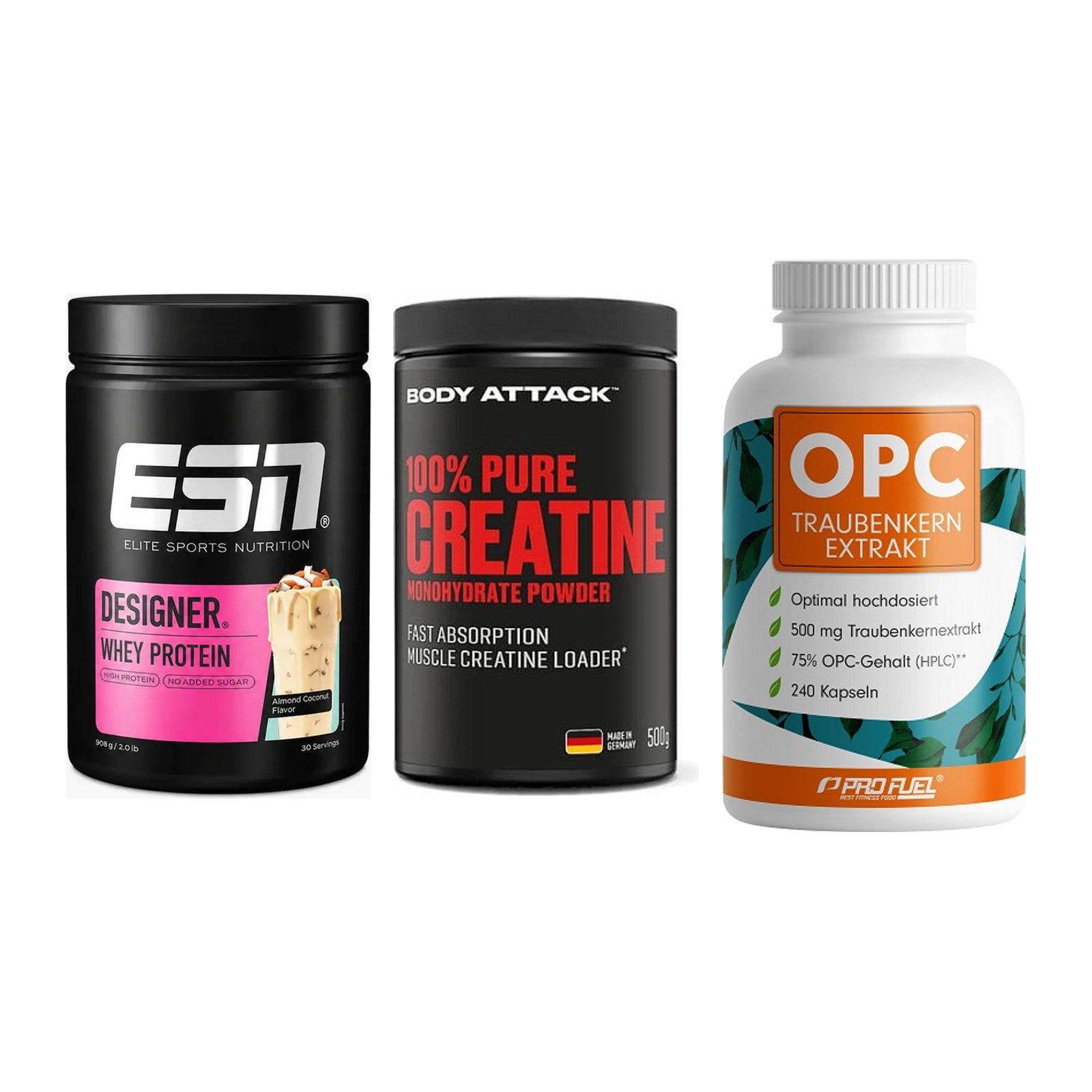Einsteiger-Set: ESN Designer + Body Attack 100% + ProFuel OPC – alle enthaltenen Artikel