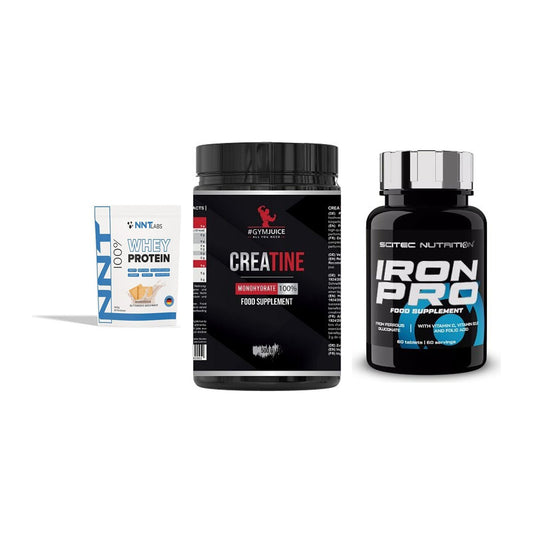 Einsteiger-Set: NNT Whey + #GYMJUICE + Scitec Iron Pro – alle enthaltenen Artikel