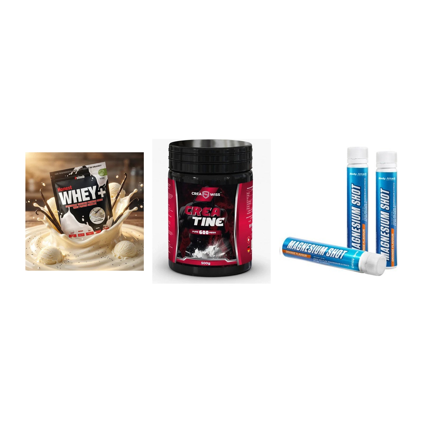Einsteiger-Set: Sinob Honest + CREASWISS + Body Attack – alle enthaltenen Artikel