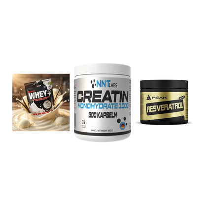 Einsteiger-Set: Sinob Honest + NNT Creatin 1000 + Peak Resveratrol – alle enthaltenen Artikel