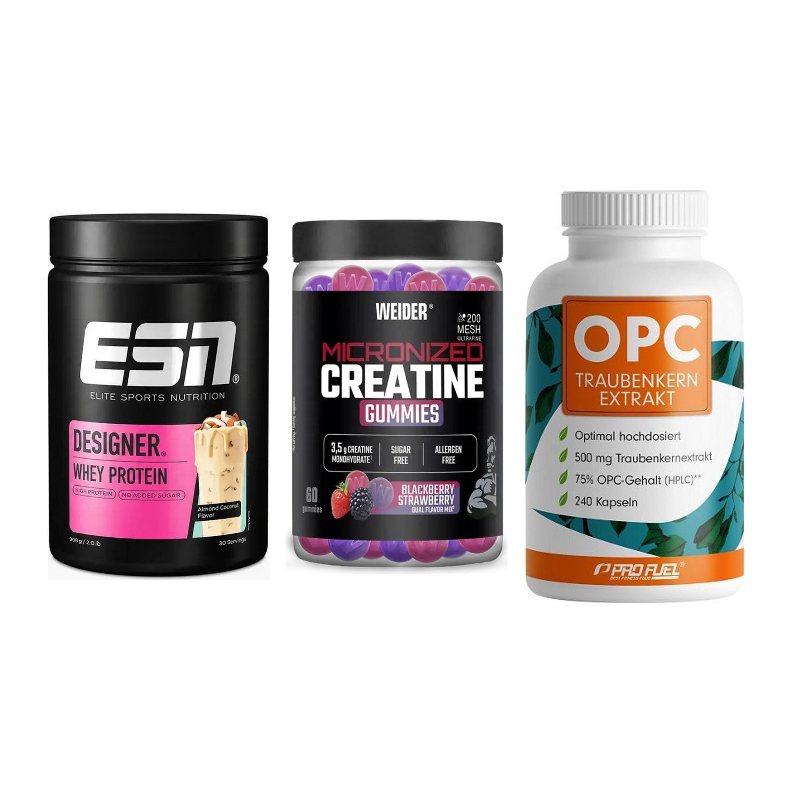Einsteiger-Set: ESN Designer + Weider Micronize + ProFuel OPC – alle enthaltenen Artikel