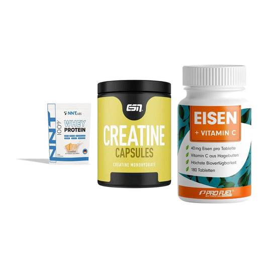 Einsteiger-Set: NNT Whey + ESN Ultrapure + ProFuel EISEN – alle enthaltenen Artikel