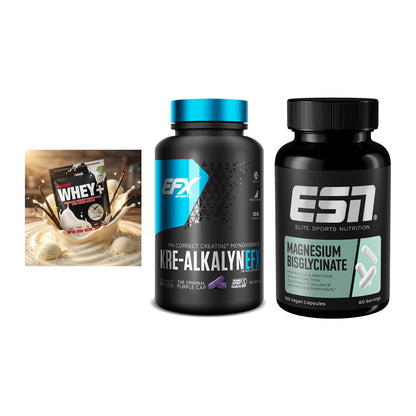 Einsteiger-Set: Sinob Honest + EFX Kre-Alkalyn + ESN Magnesium – alle enthaltenen Artikel